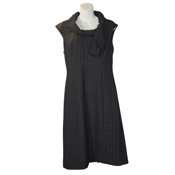 Classiques Entier Gray Plaid Size 6 Sheath Dress Career Business Office Casual - Picture 1 of 11